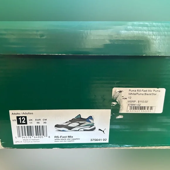 NWT Men's Puma RS “Fast Mix” Trainer Sneakers - Size 12 - Picture 8 of 12